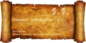 Vendel Veronika névjegykártya