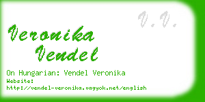 veronika vendel business card